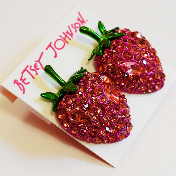 Betsey Johnson Jewelry - Betsey Johnson Strawberry Earrings